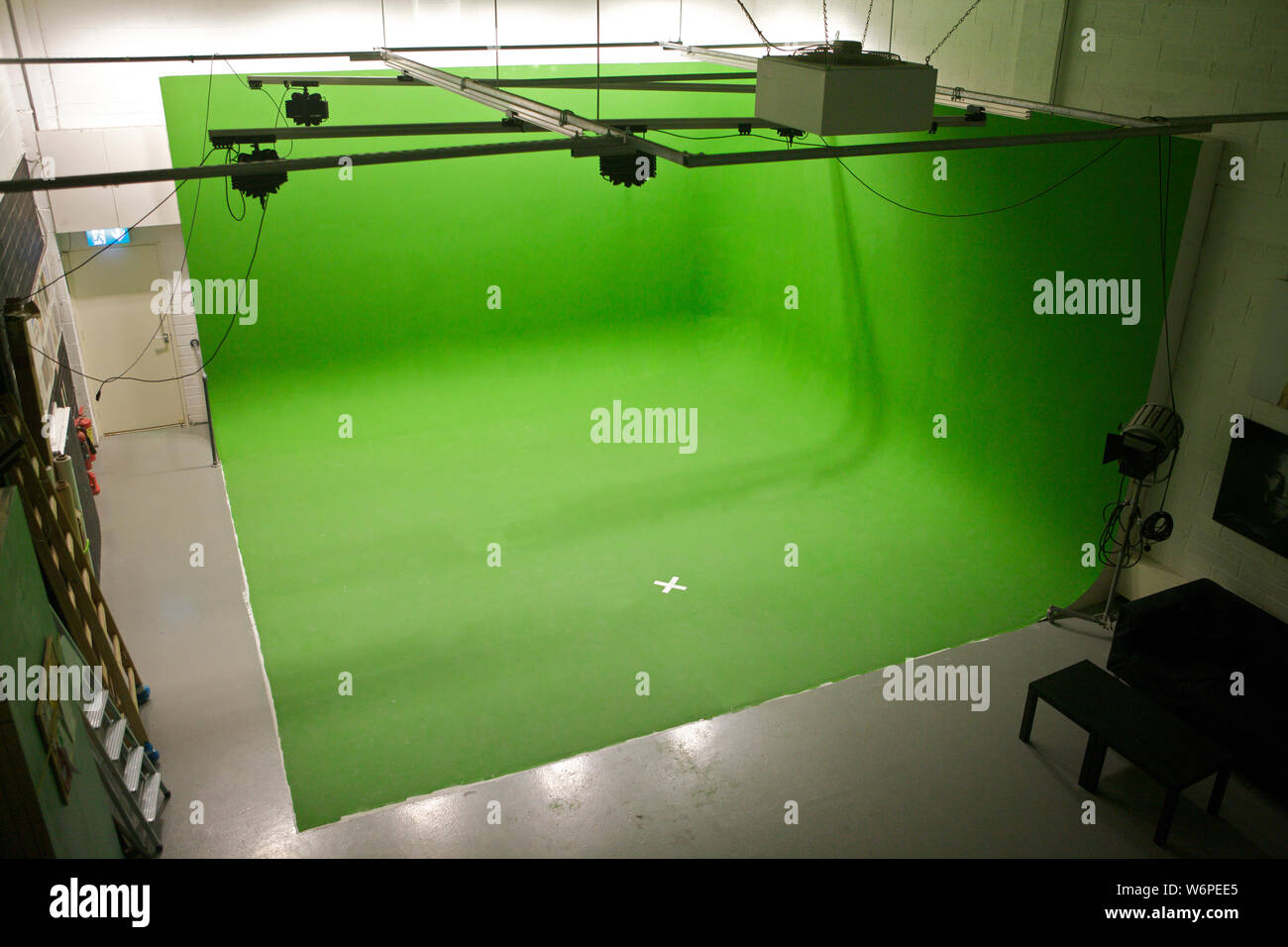 Green screen studio Stock Photo