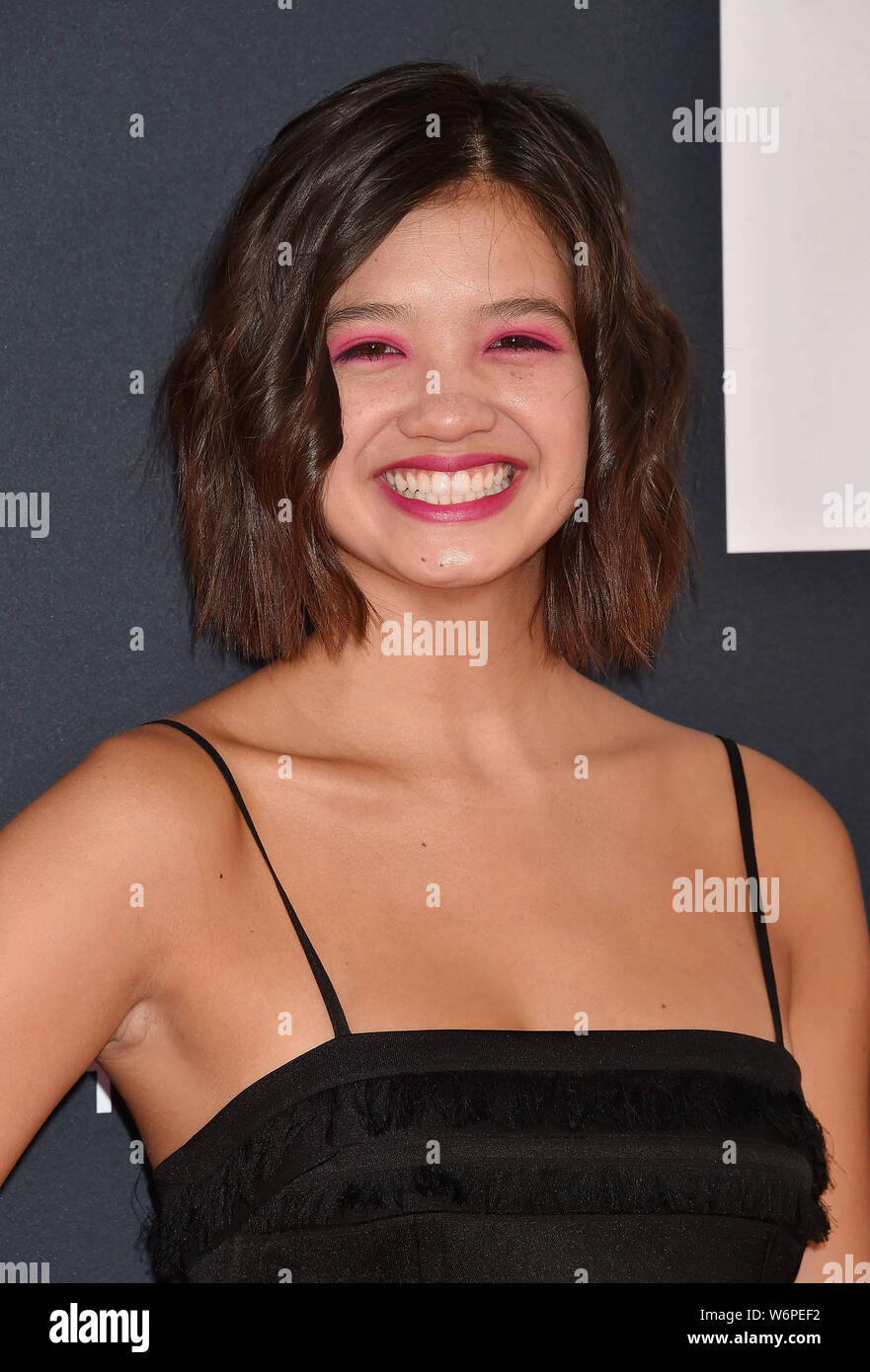 LOS ANGELES, CA - AUGUST 01: Peyton Elizabeth Lee attends the Premiere Of 20th Century Fox's 'The Art Of Racing In The Rain' at El Capitan Theatre on August 01, 2019 in Los Angeles, California. Stock Photo