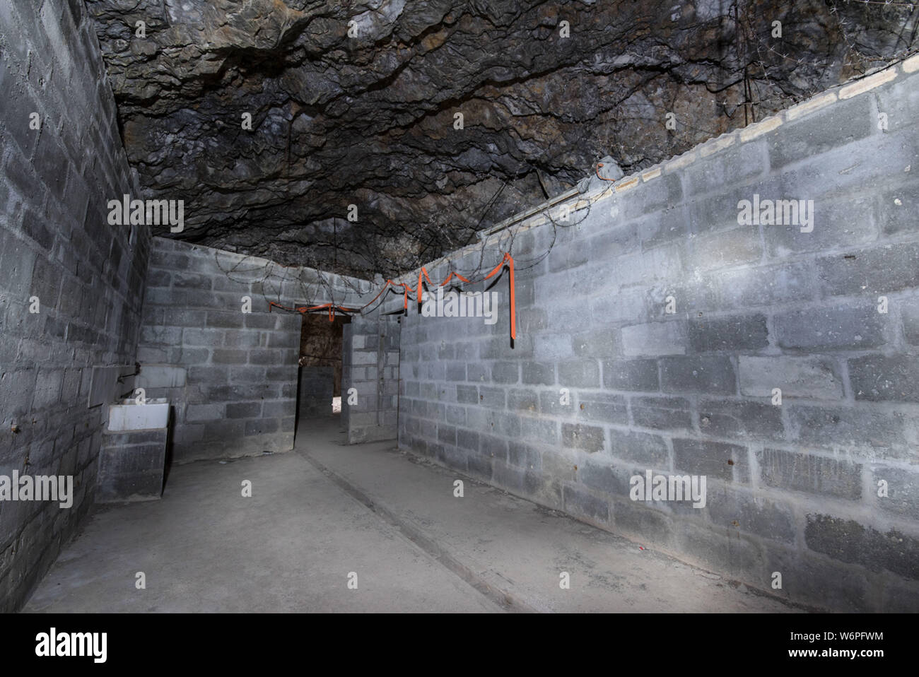 Gibraltar, Europe, March, 2016. Underneath the Rock of Gibraltar lies