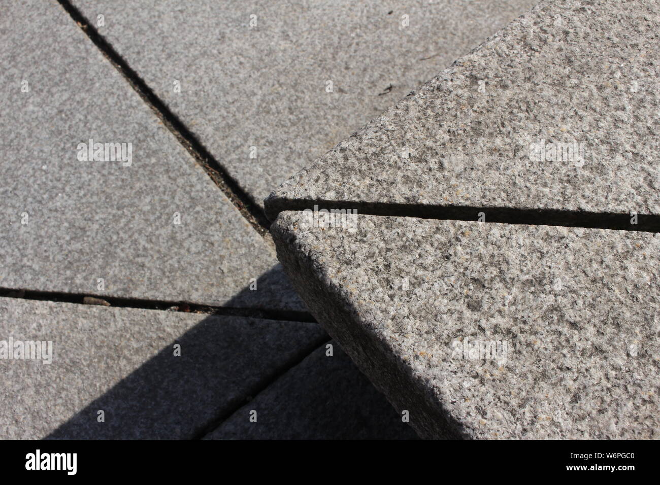Geometric minimalism, pavement step, close up Stock Photo