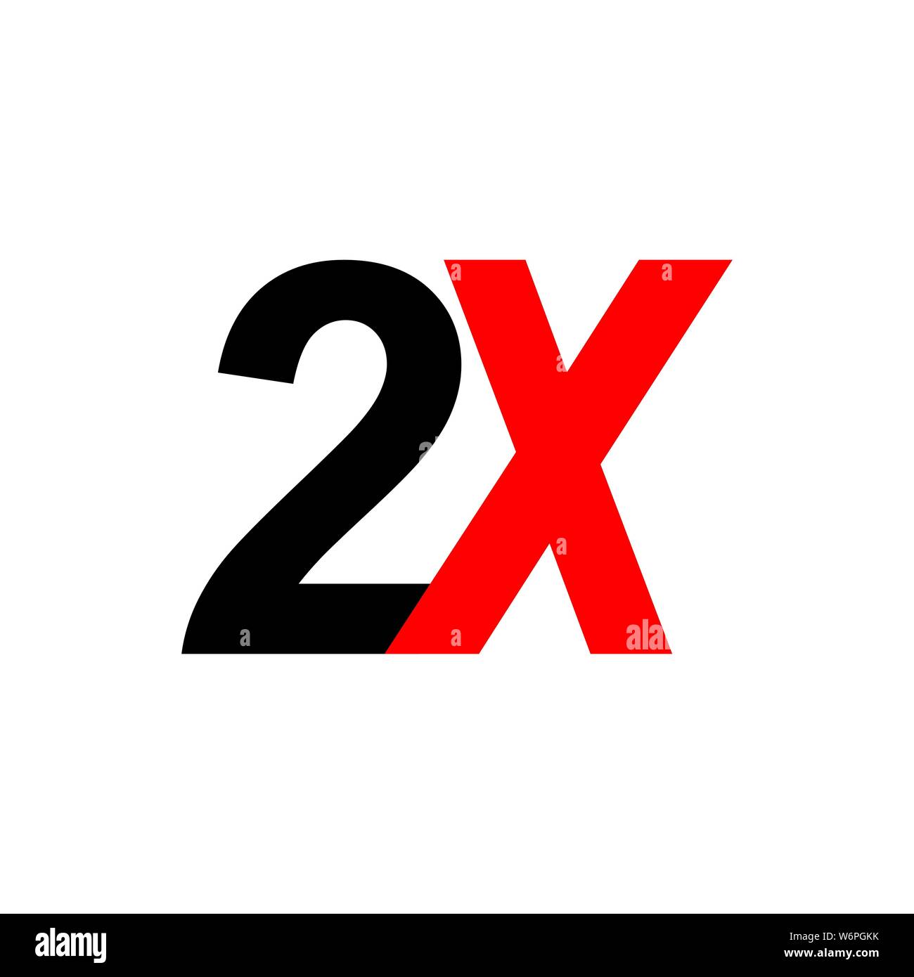 2x sign icon. faster symbol . Template for your design Stock Vector