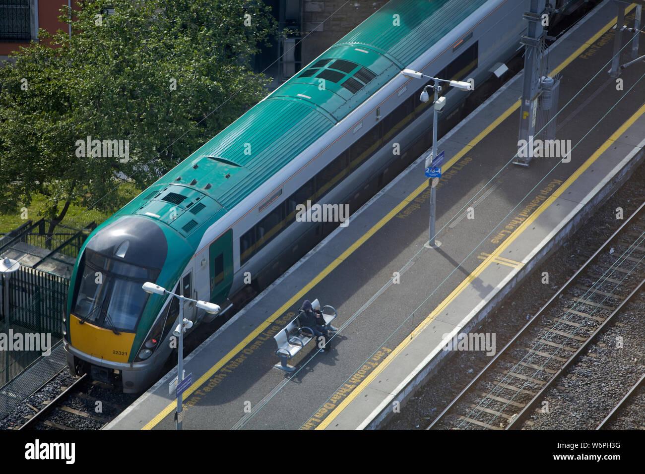 Aerial view train tracks hi-res stock photography and images - Alamy
