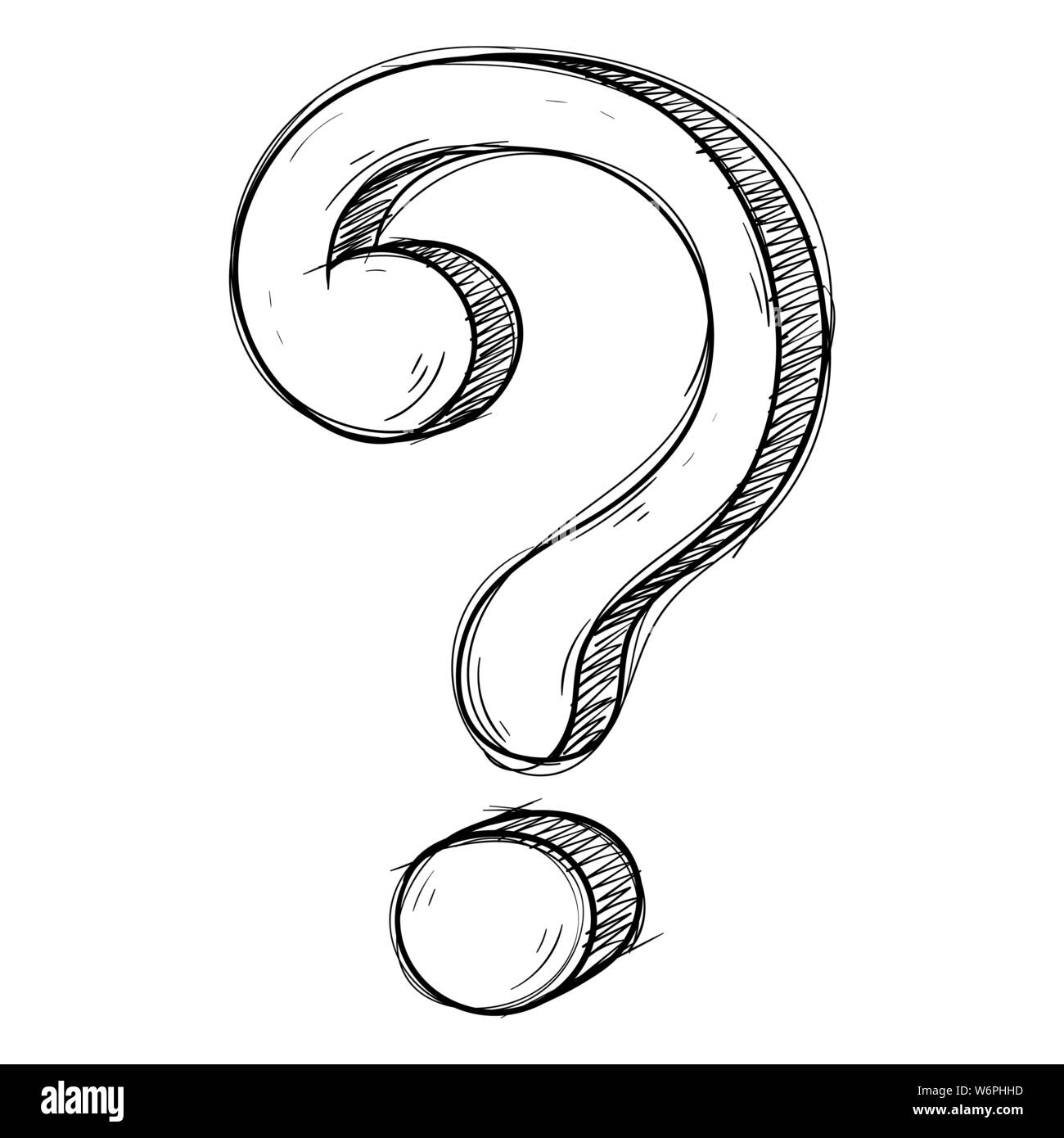 Question Mark Grunge Style Hand Drawn Doodle Stock Vector Image And Art Alamy 