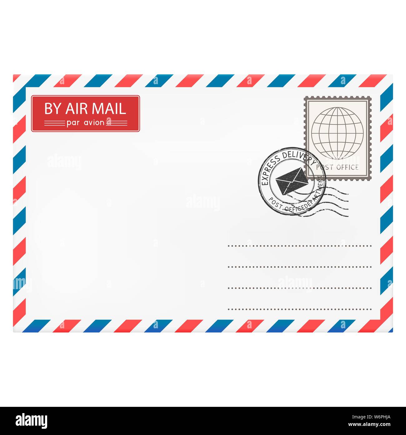 Letter envelope stamp Stock Vector Images - Alamy