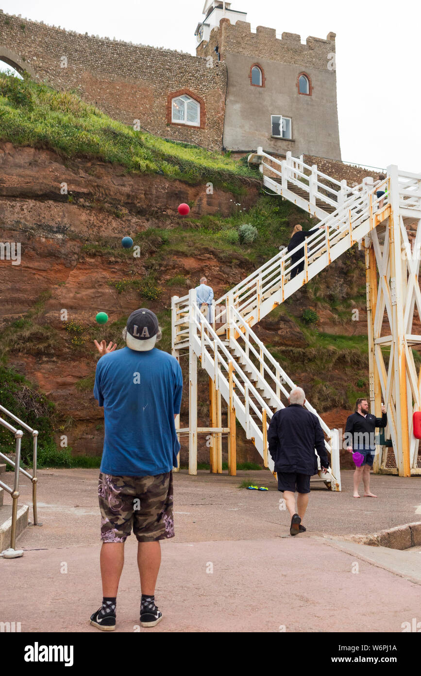 The Clock Tower cafe and bakery (West face) seen from Sidmouth beach
