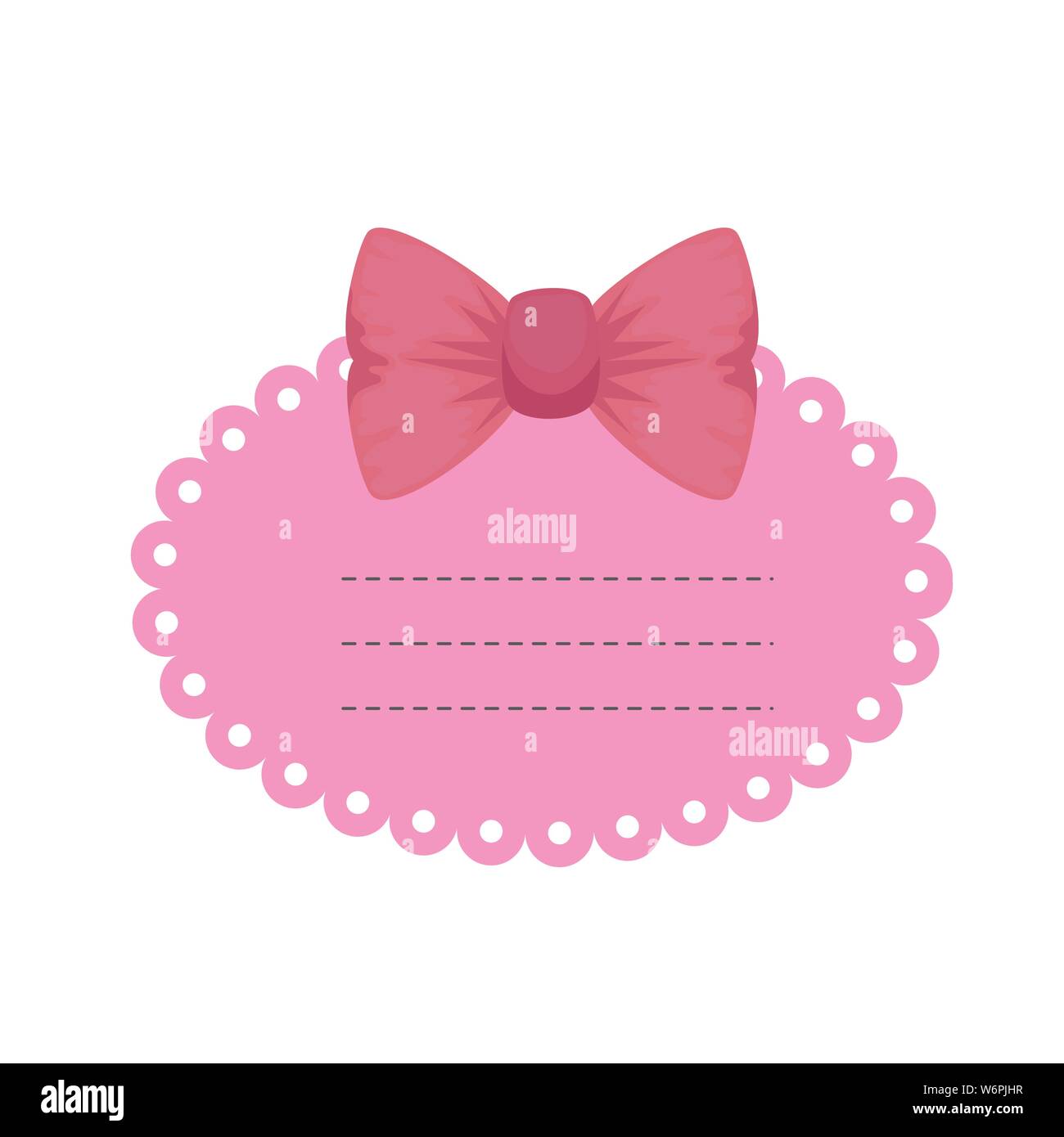 baby shower card with bown ribbon Stock Vector Image & Art Alamy