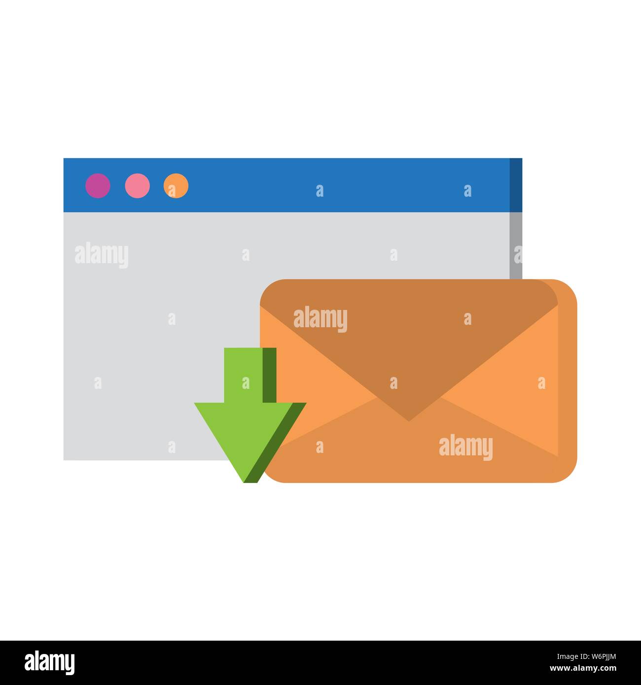 email message digital card cartoon Stock Vector Image & Art - Alamy