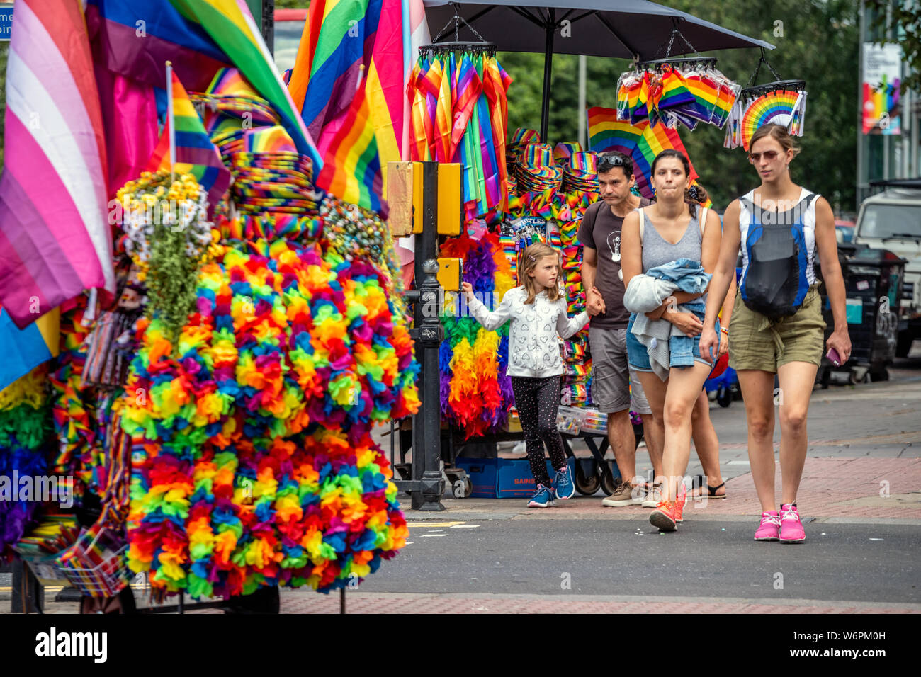 Brighton, Sussex, UK. 2nd Aug, 2019. Preparations for this weekend's Pride celebrations in Brighton Credit: Andrew Hasson/Alamy Live News Stock Photo