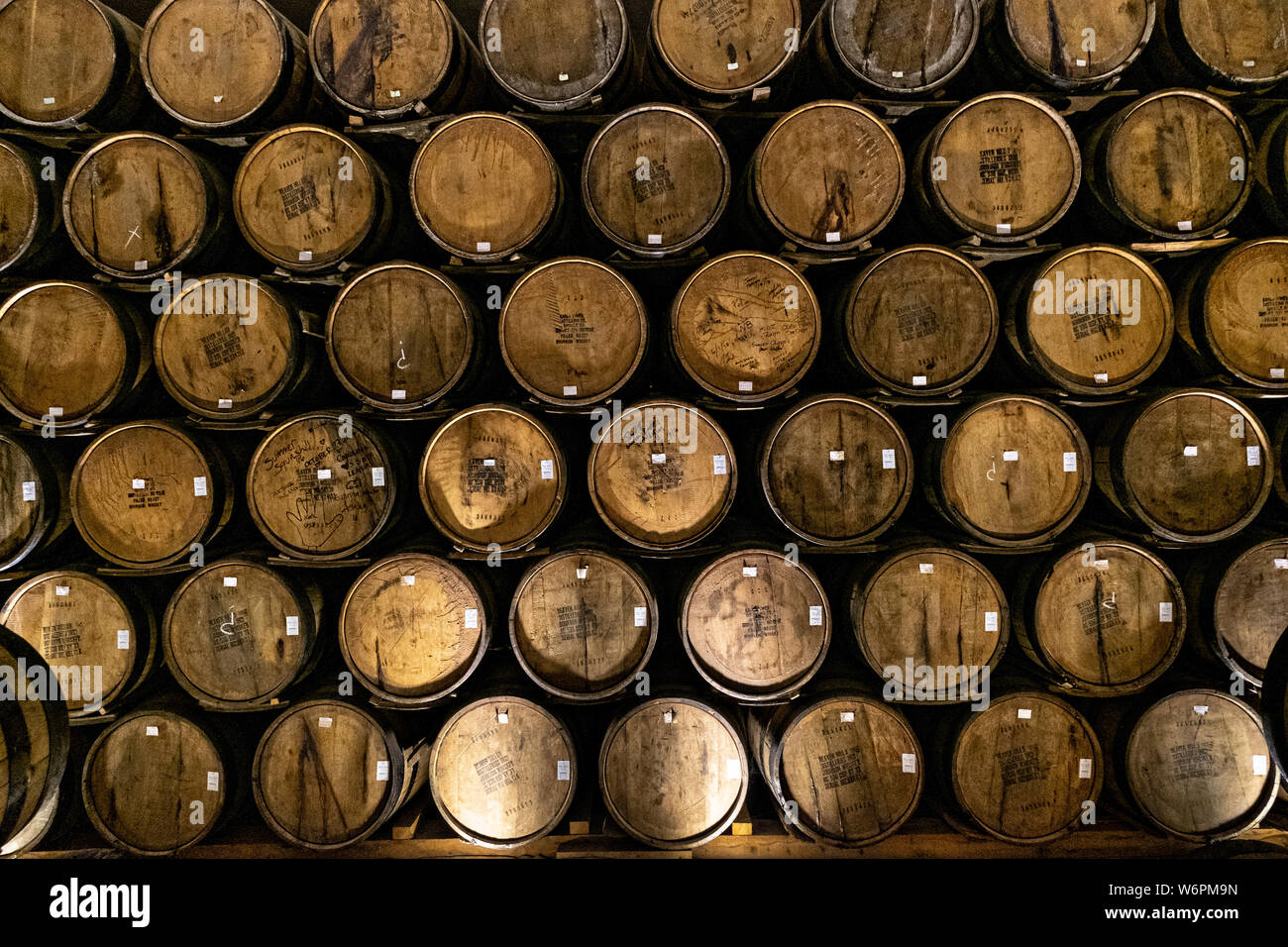 The barrel room inside the Casa Siete Leguas, El Centenario tequila