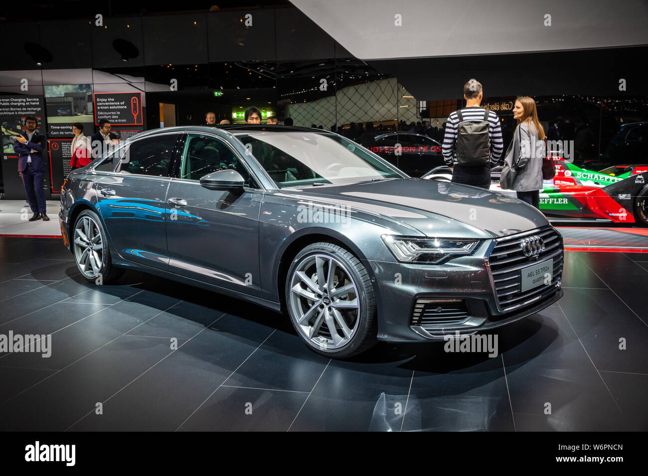 GENEVA, SWITZERLAND - MARCH 6, 2019: Audi A6 L quattro car showcased at the  89th Geneva International Motor Show Stock Photo - Alamy