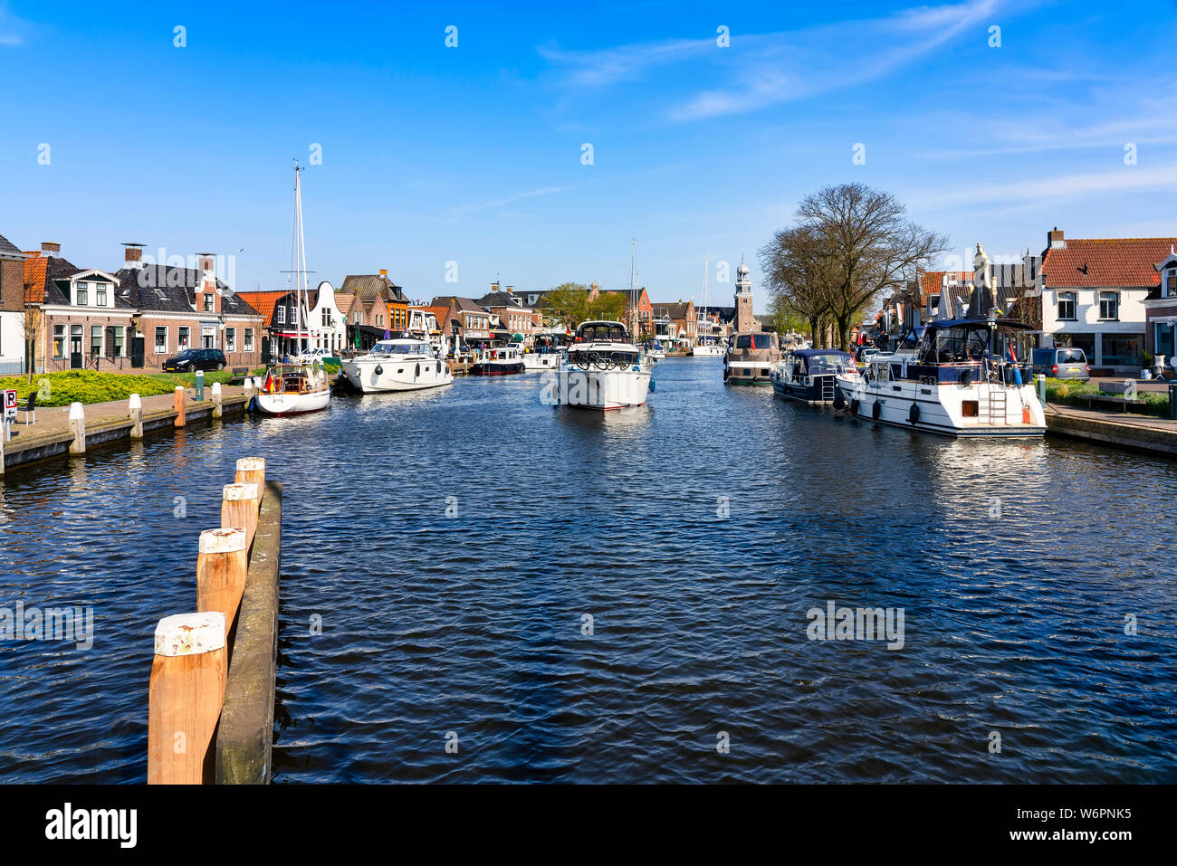 Lemmer is a town in the municipality of De Fryske Marren (province of Friesland), in the Netherlands and is one of Friesland's most important water sp Stock Photo