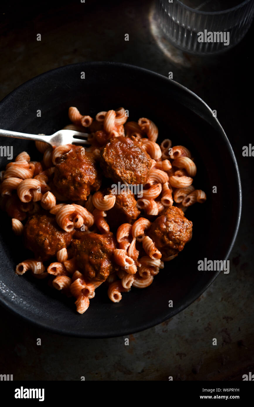 Vegan Meatball Pasta Stock Photo Alamy