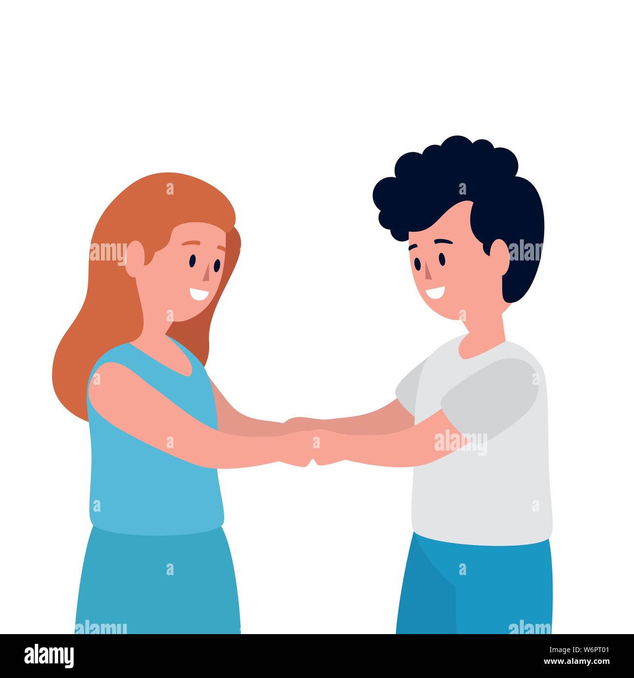 little kids couple avatars characters Stock Vector Image & Art - Alamy