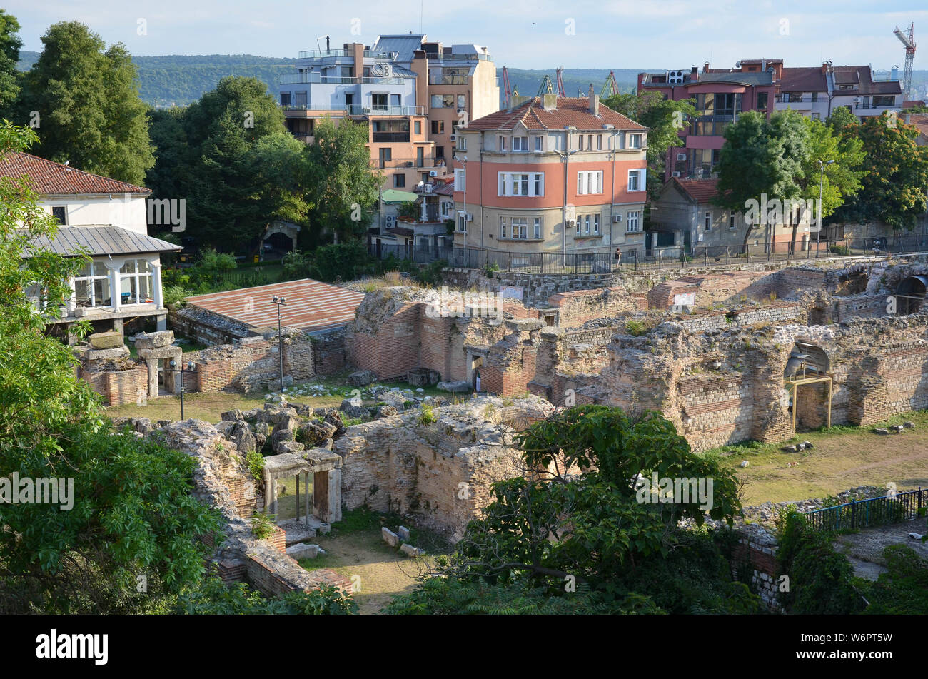 Roman Thermae baths (dating back to the 2nd century), Varna, Bulgaria, Black Sea coast, July 2019 Stock Photo