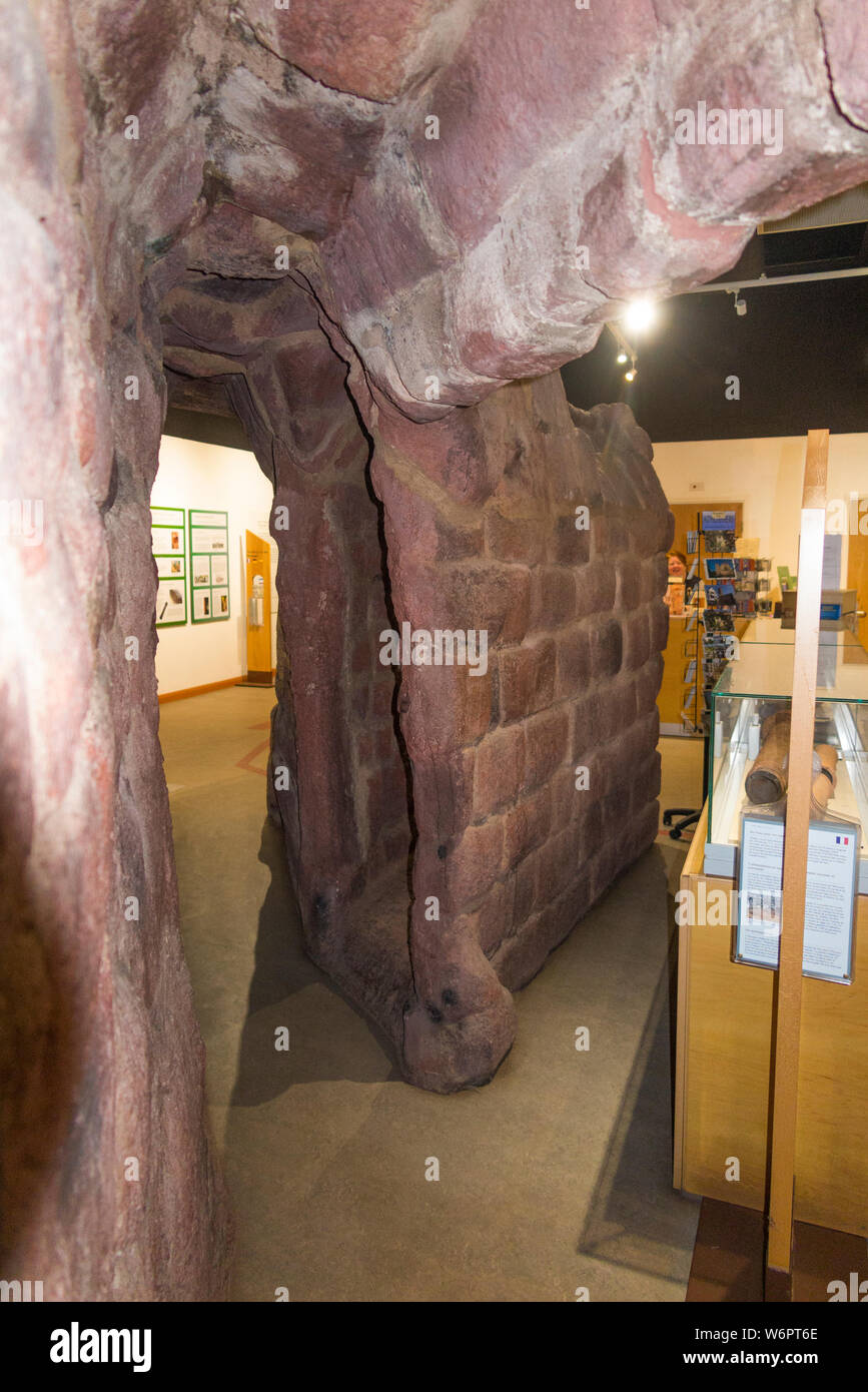 Tourists and visitors inside the Heritage Centre at the start of Exeter