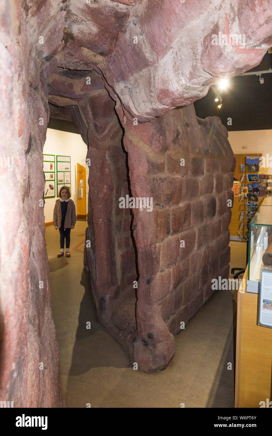 Tourists and visitors inside the Heritage Centre at the start of Exeter