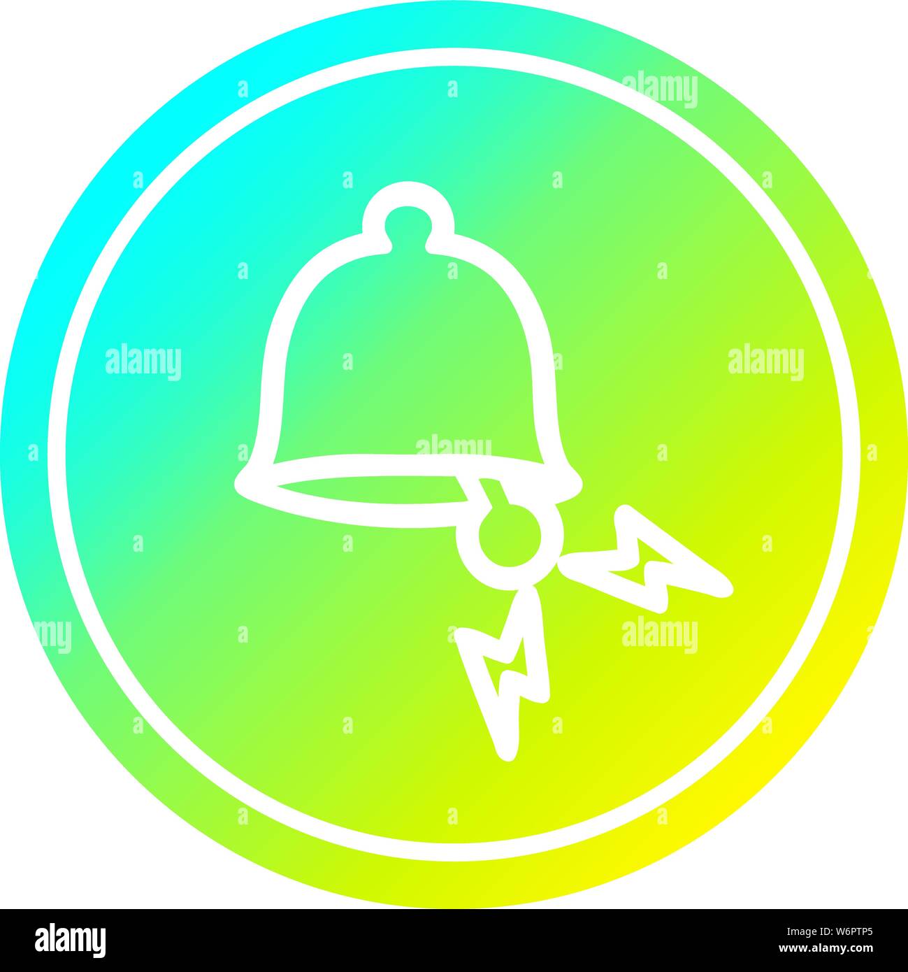 ringing bell circular icon with cool gradient finish Stock Vector Image ...