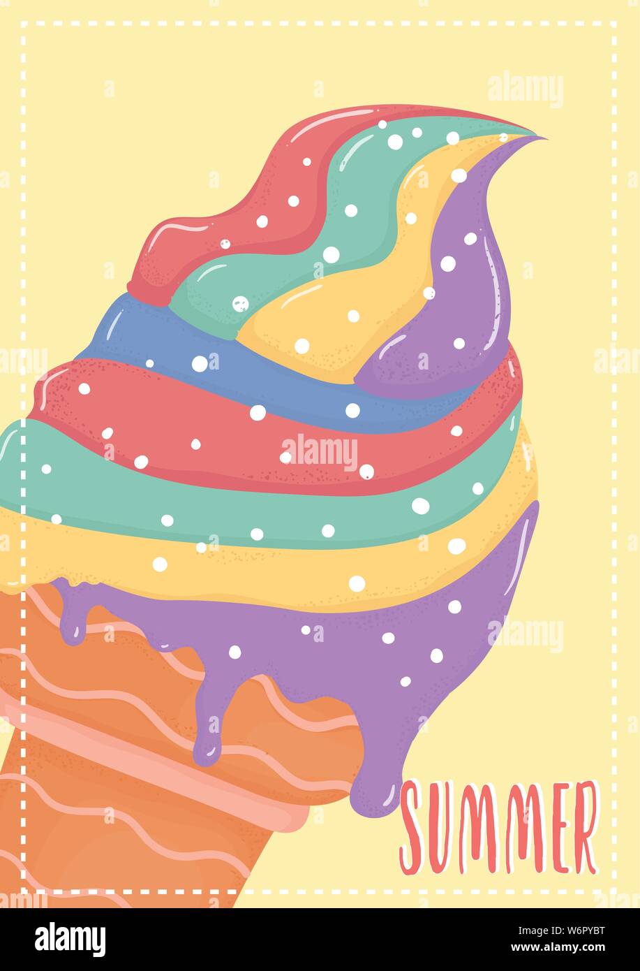 adorable cute melted ice product summer season pastel flat vector graphic relating to Have a Sweet Summer Printable named lovable adorable melted ice product summertime pastel flat vector