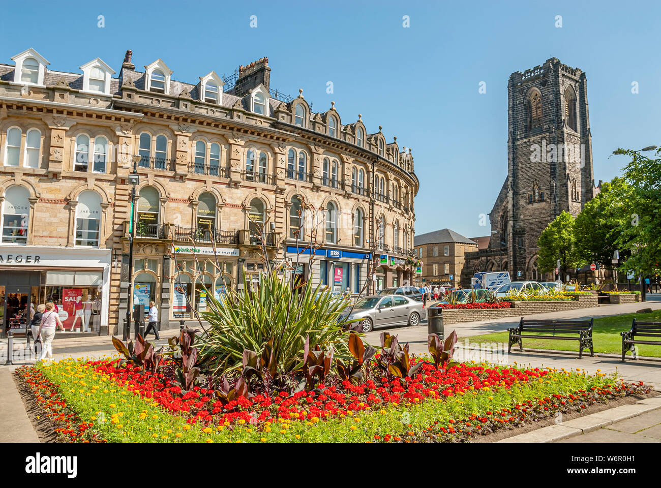 Harrogate (or Harrogate Spa) is a spa town in North Yorkshire, England Stock Photo