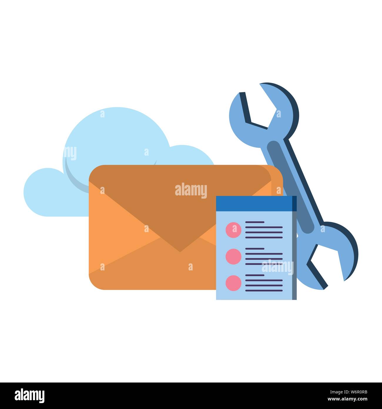 email message digital card cartoon Stock Vector Image & Art - Alamy