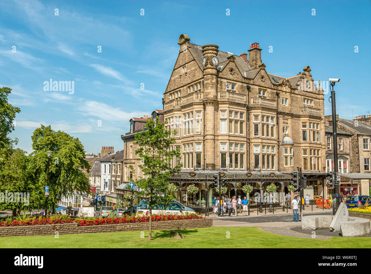 Harrogate (or Harrogate Spa) is a spa town in North Yorkshire, England Stock Photo