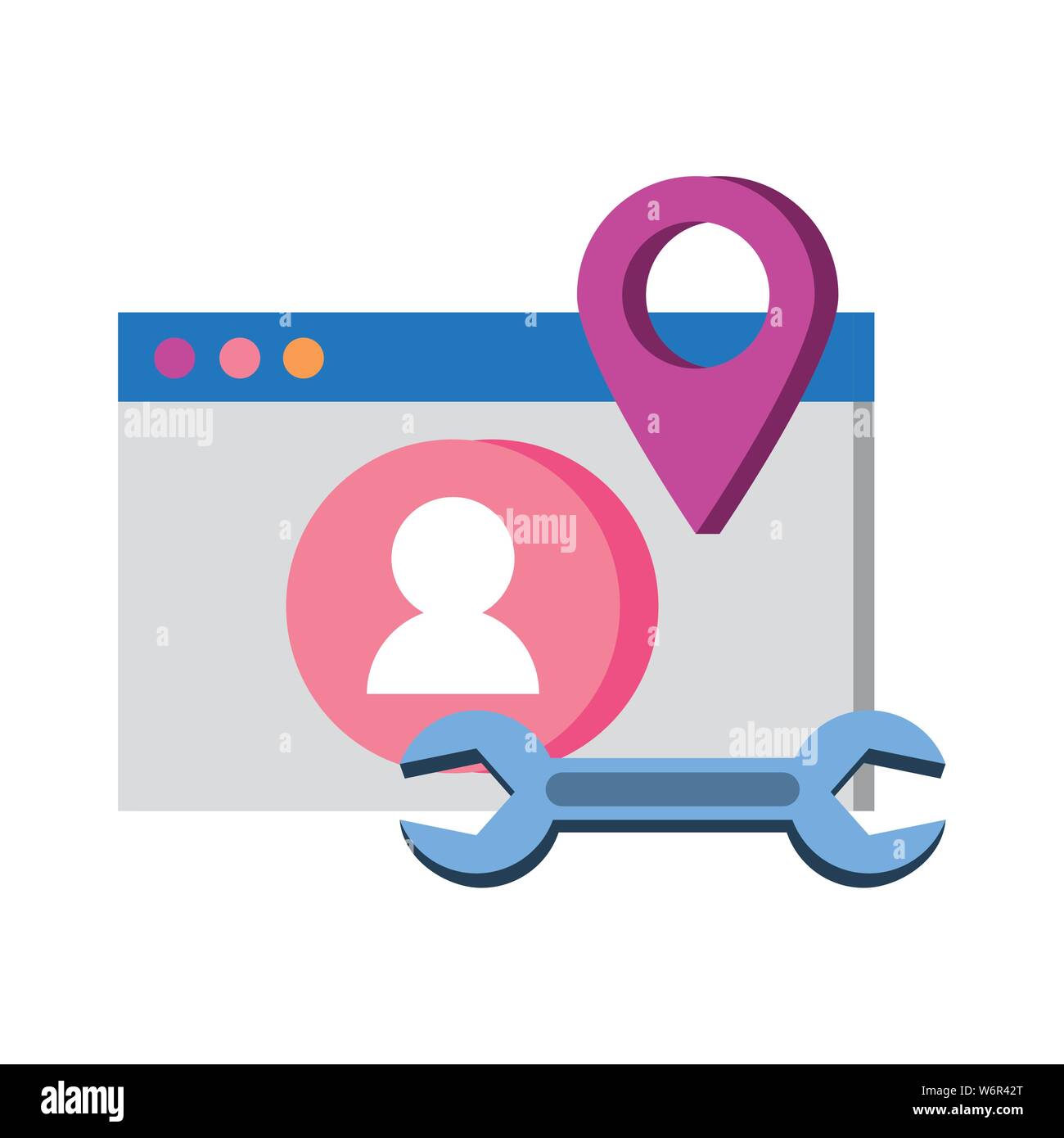 technology web digital hardware cartoon Stock Vector Image & Art - Alamy