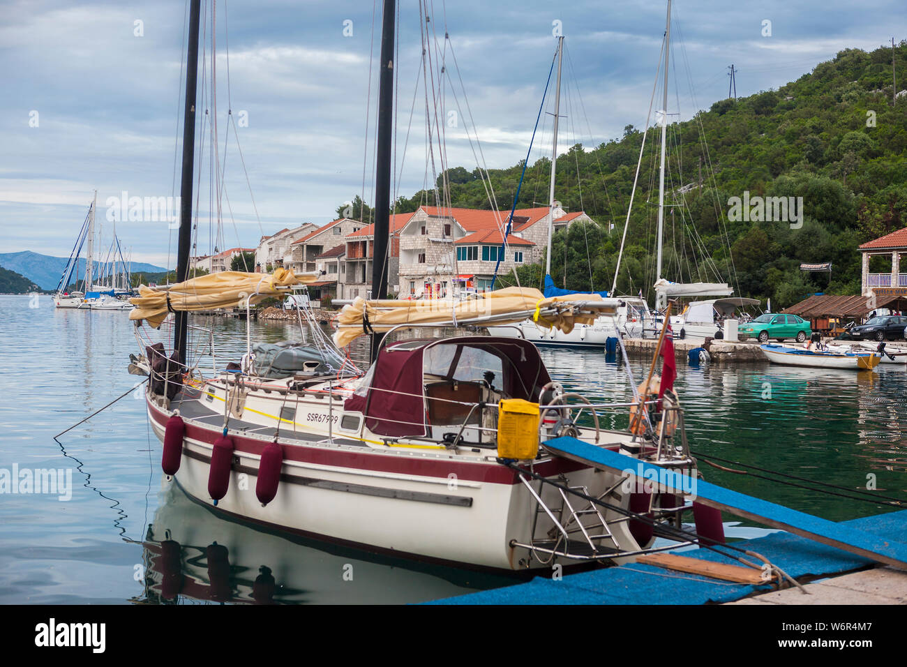 The sheltered anchorage of Luka Polače, Otok Mljet, Croatia: a Freedom ...