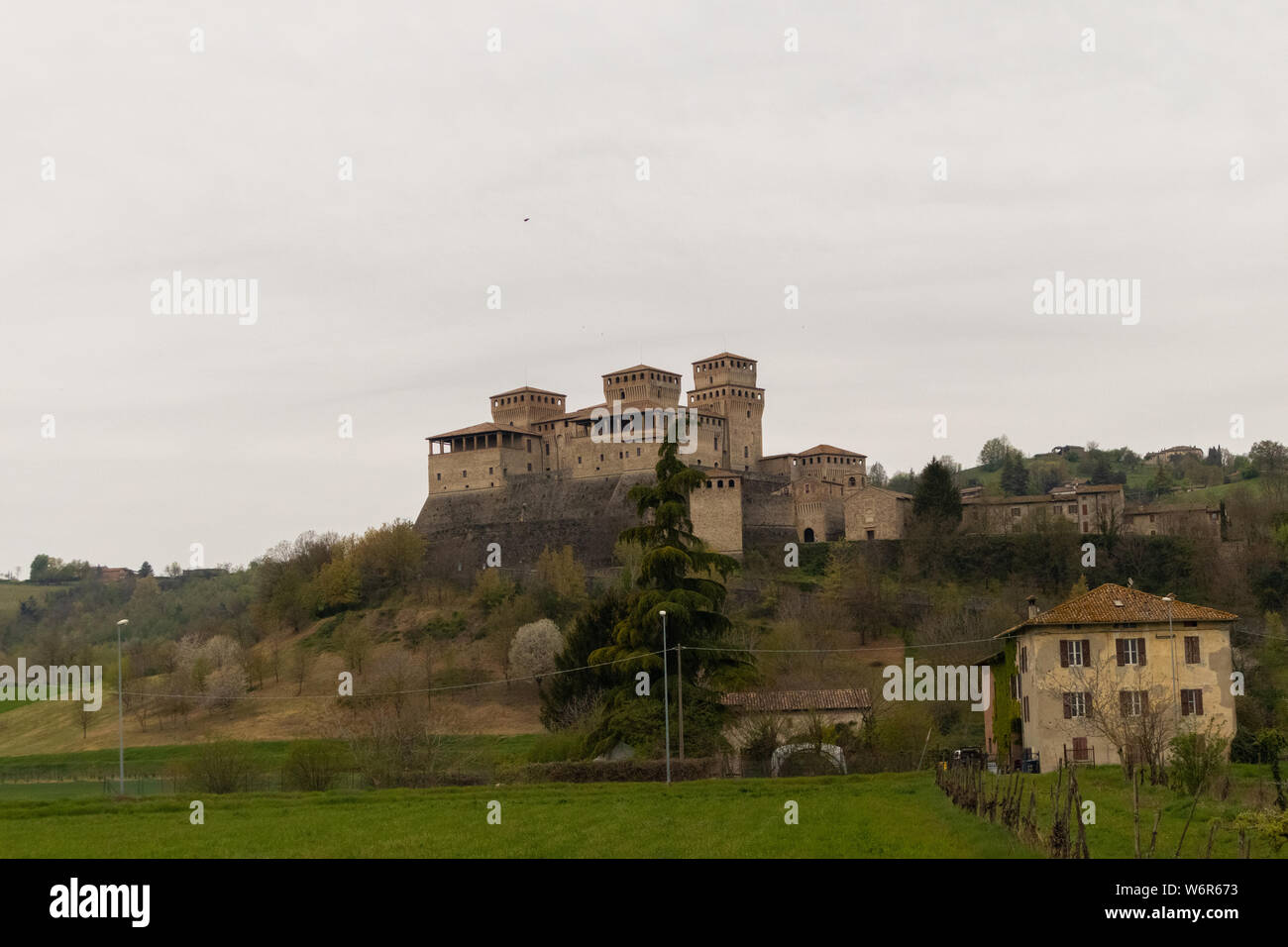 Castle Torrechiara, Italia Stock Photo