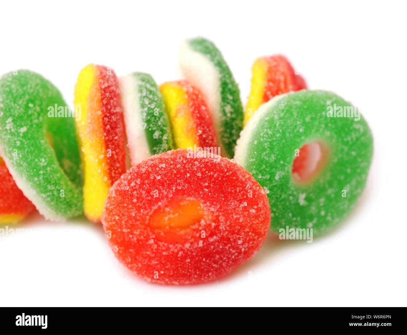 colorful candies on white background Stock Photo - Alamy