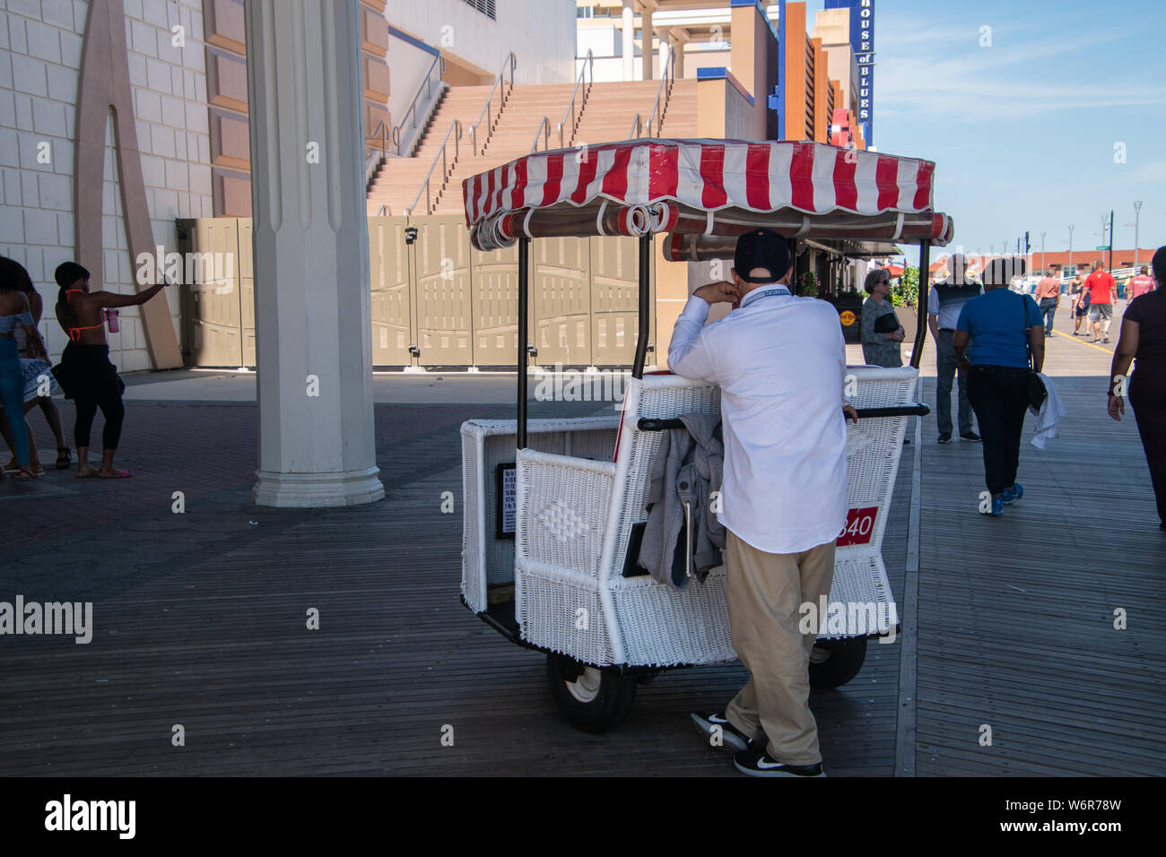 Rolling chair atlantic city boardwalk hires stock photography and