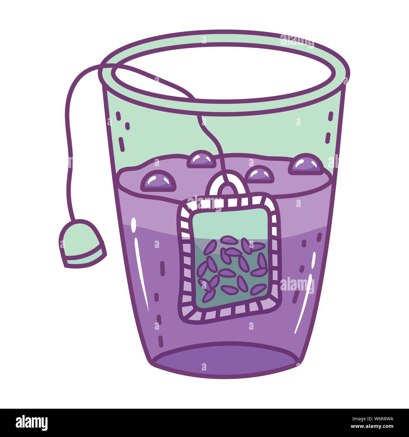 Tea glass design, Drink breakfast beverage tradition kitchen and aromatic theme Vector