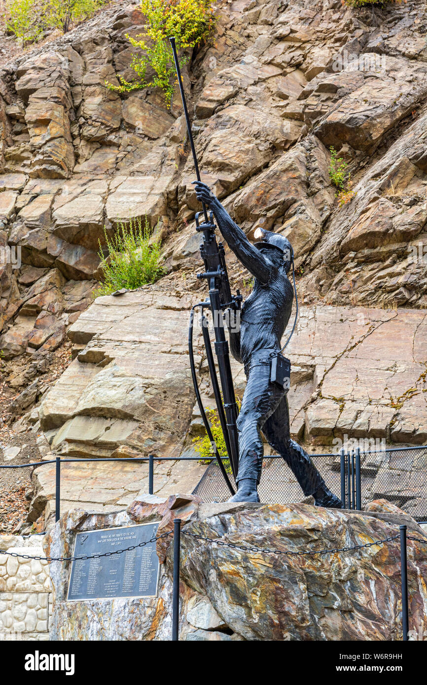 Sunshine Mine Disaster of 1972 Memorial located between Kellogg and
