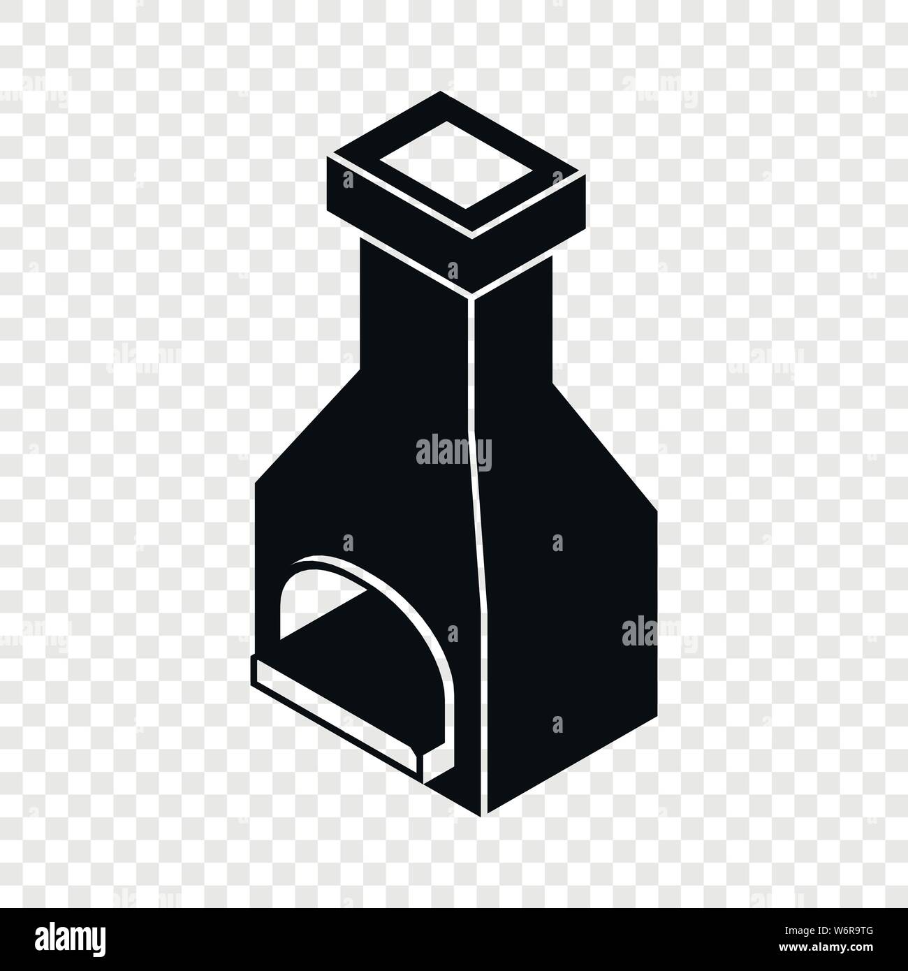 Old oven icon, simple black style Stock Vector