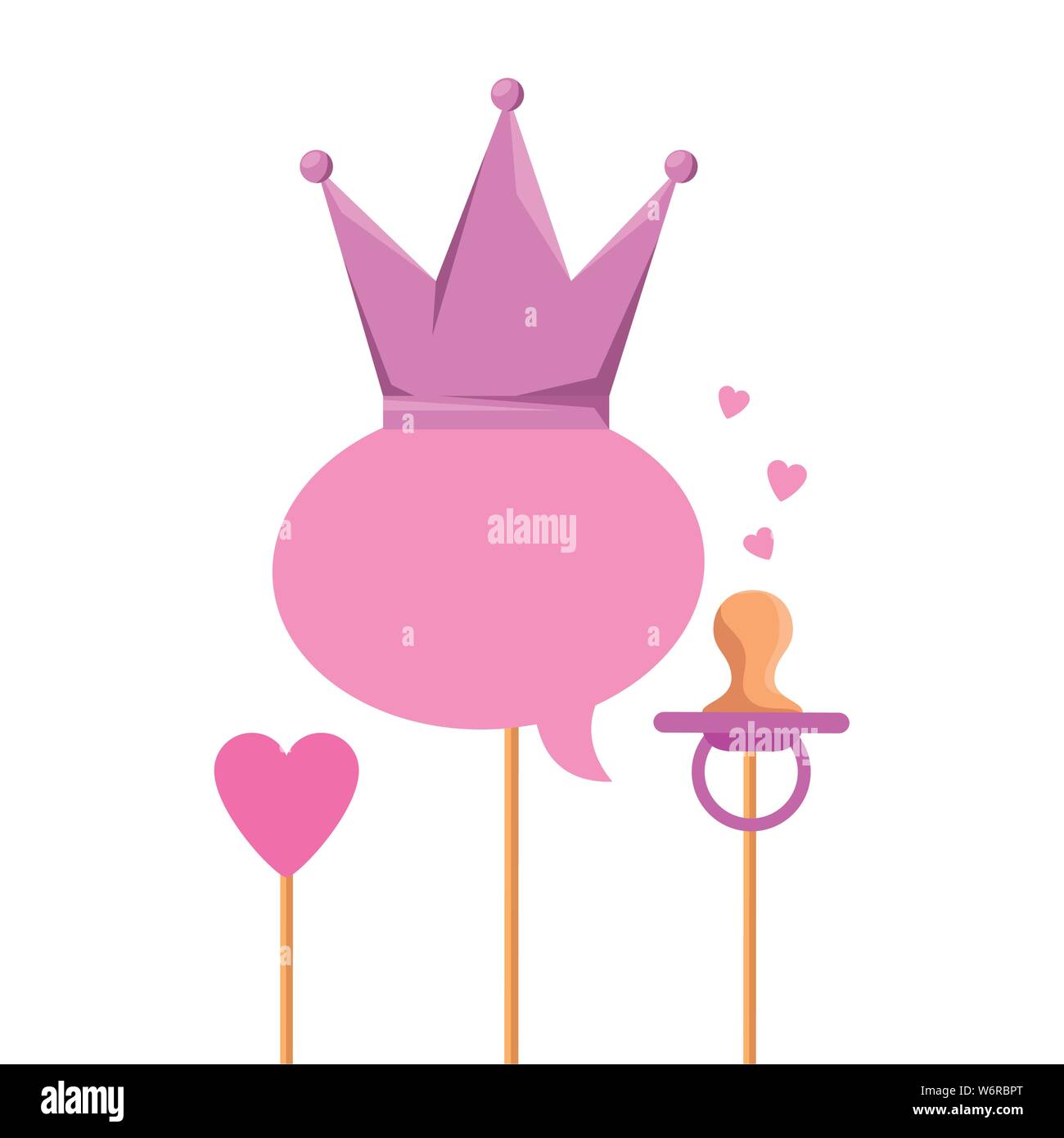 baby shower card with crown Stock Vector Image & Art - Alamy