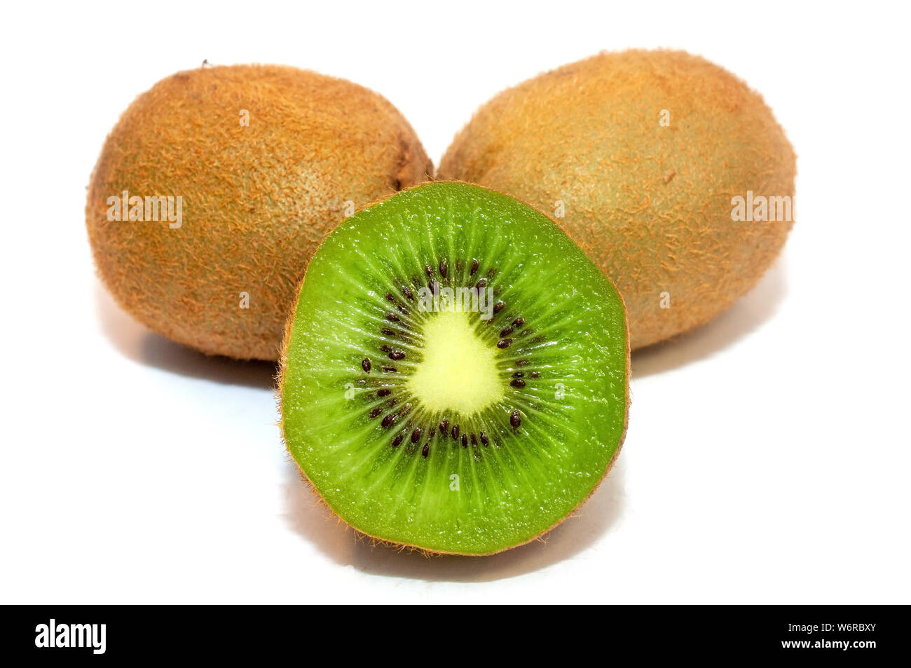 Kiwi hairy fruit isolated on a white background Stock Photo Alamy