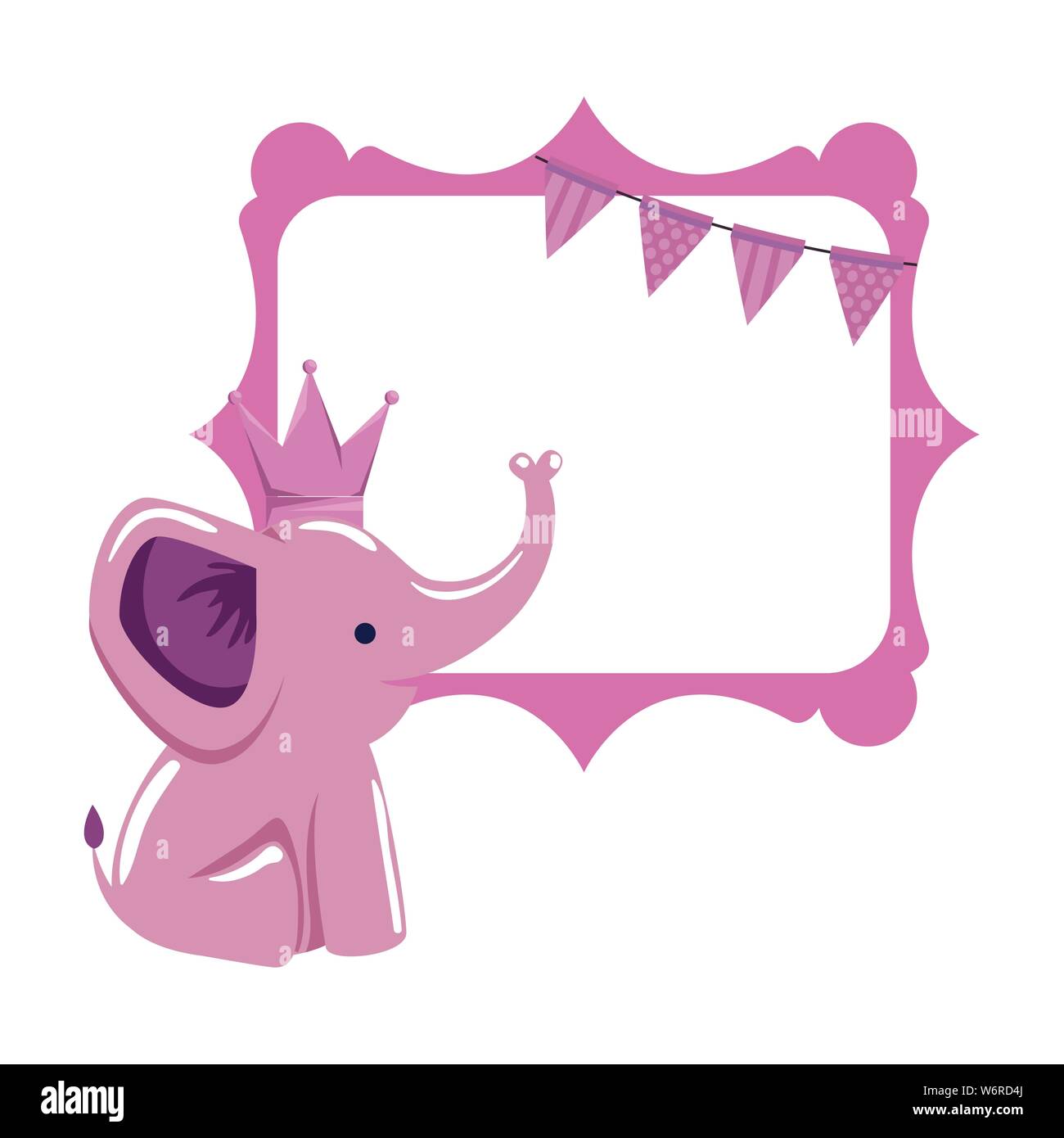 baby shower card with little elephant Stock Vector Image &amp; Art - Alamy