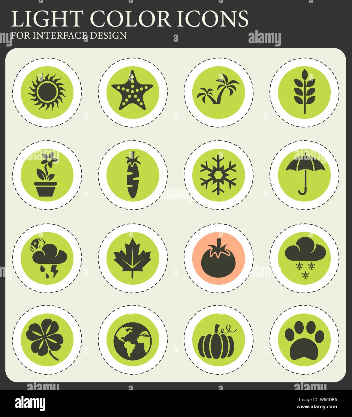 nature web icons for user interface design Stock Vector Image & Art - Alamy