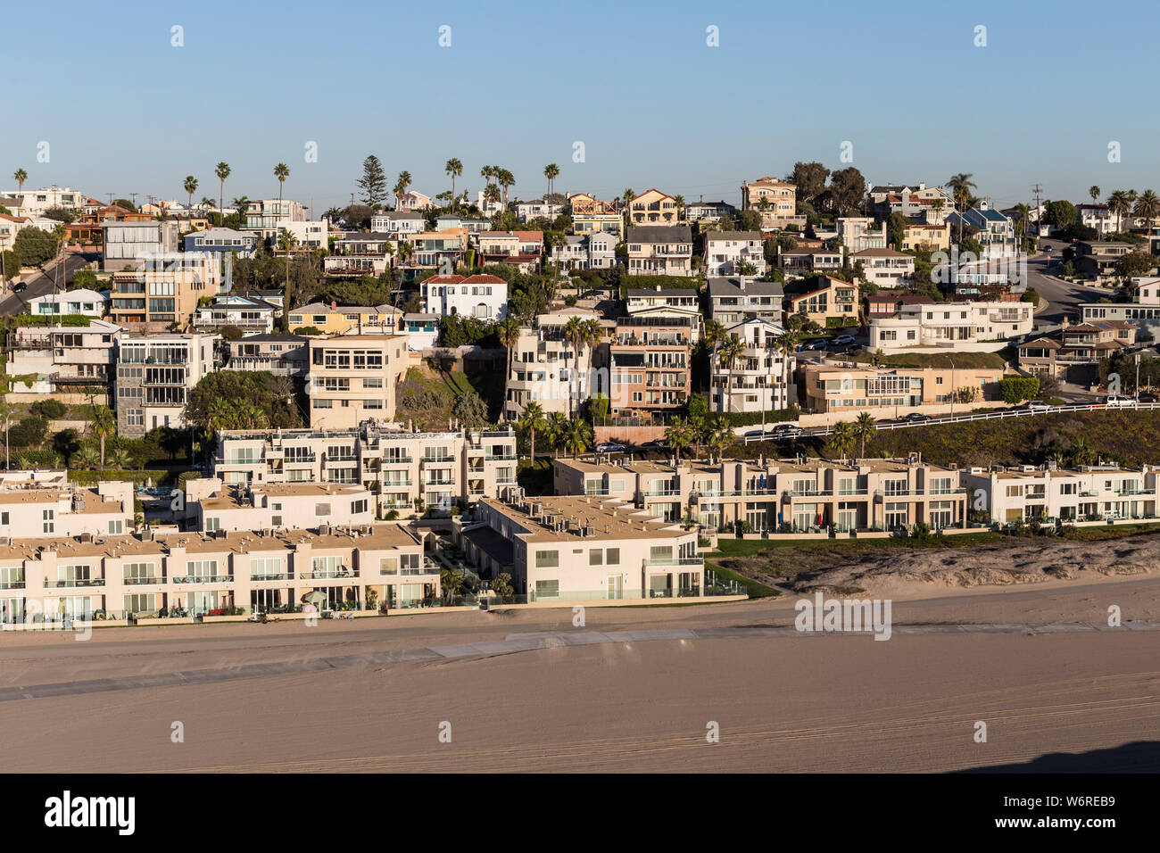 Aerial Of Ocean View Beach Housing In The Playa Vista Neighborhood