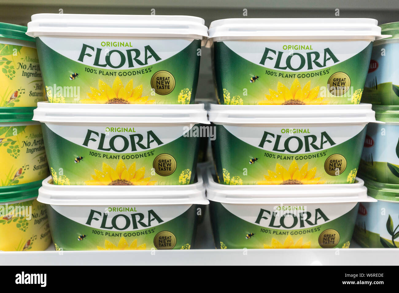Flora margerine in a supermarket Stock Photo