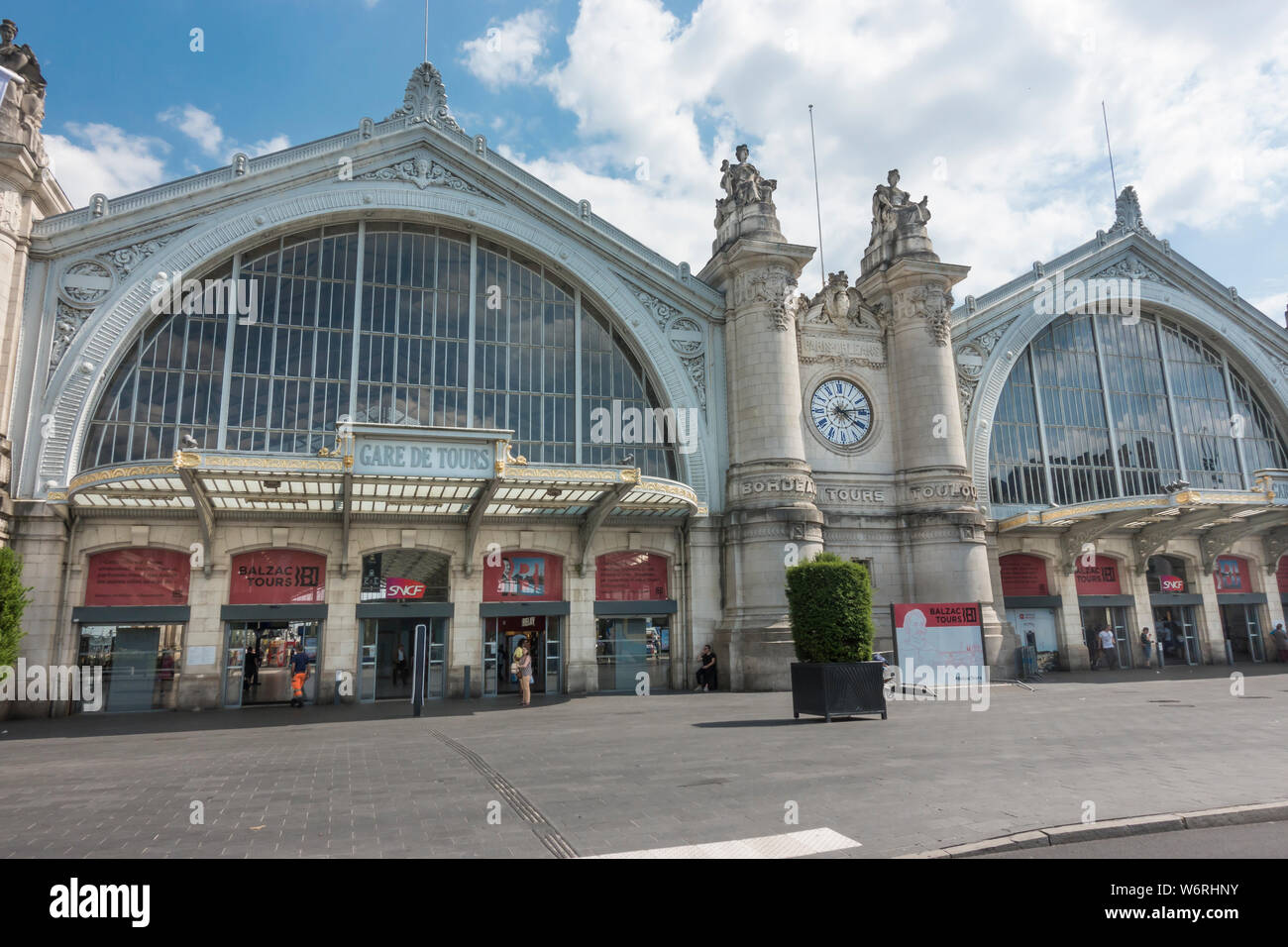 Historic Gare de Tours, Tours, France train station built in 1898. Stock Photo