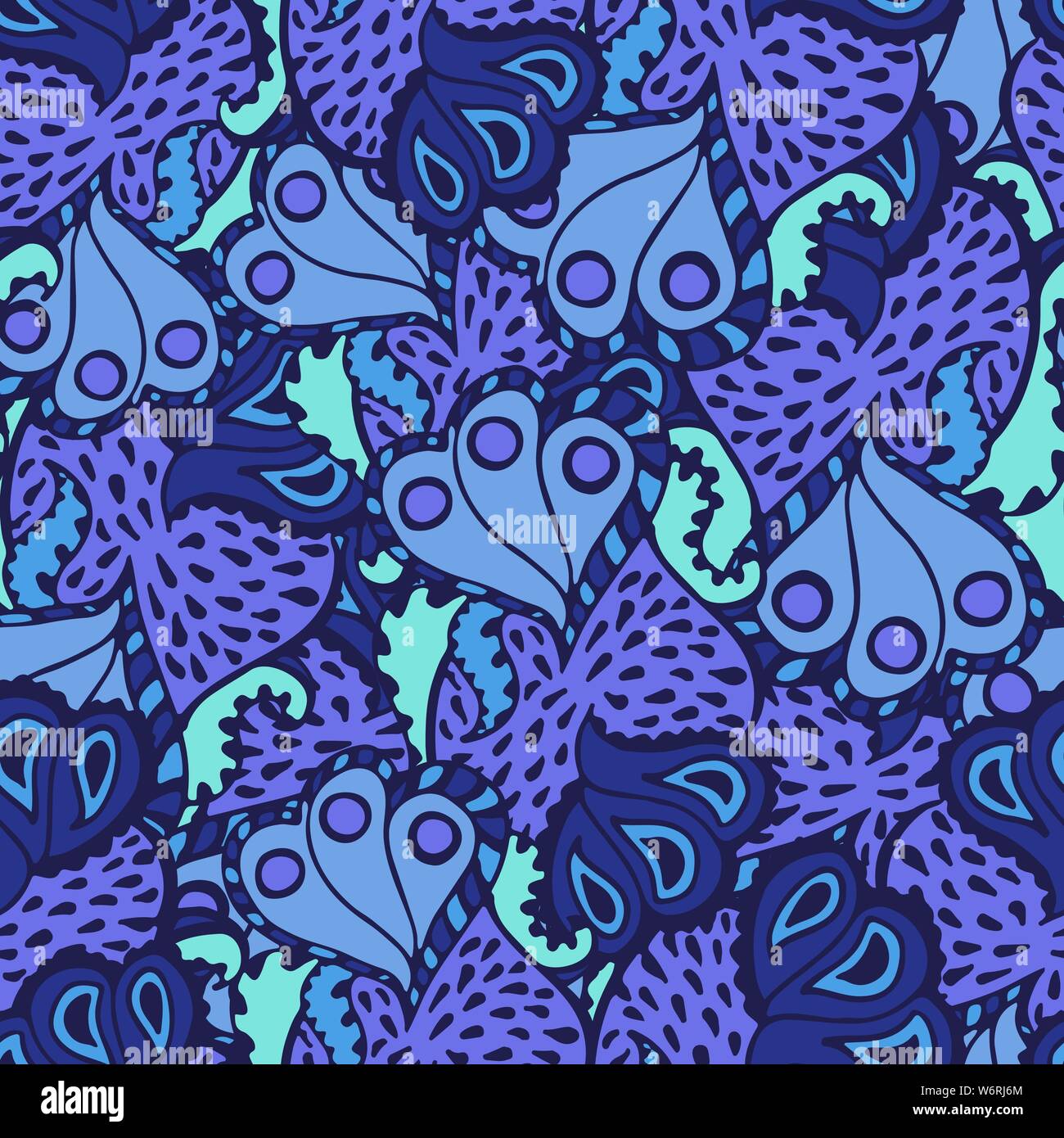 Cute abstract hand drawn seamless pattern. Abstract background for your design made in vector. Stock Vector