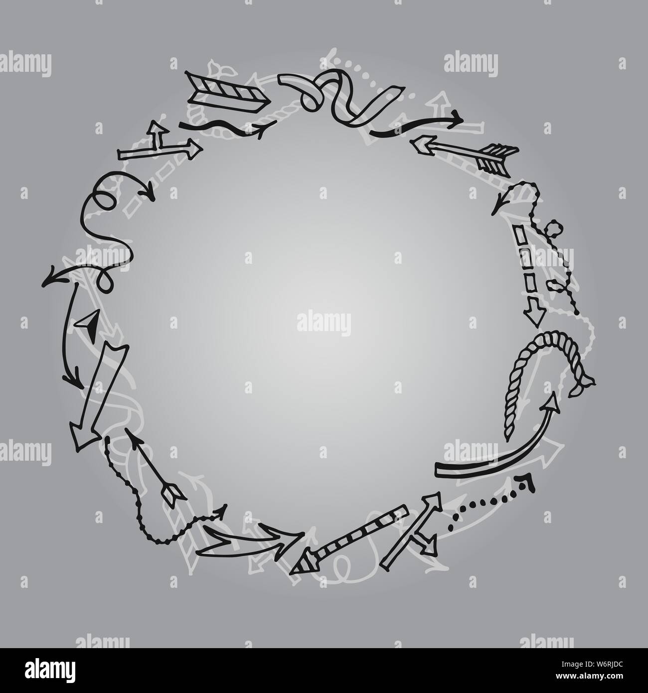Cute frame with hand drawn arrows made in vector Stock Vector Image ...