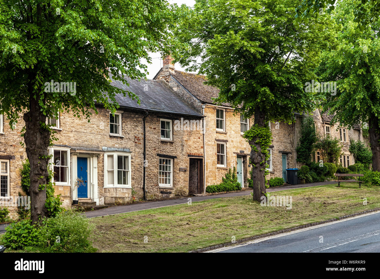Quaint Cotswold Romantic Stone Cottages On The Hill In The Lovely