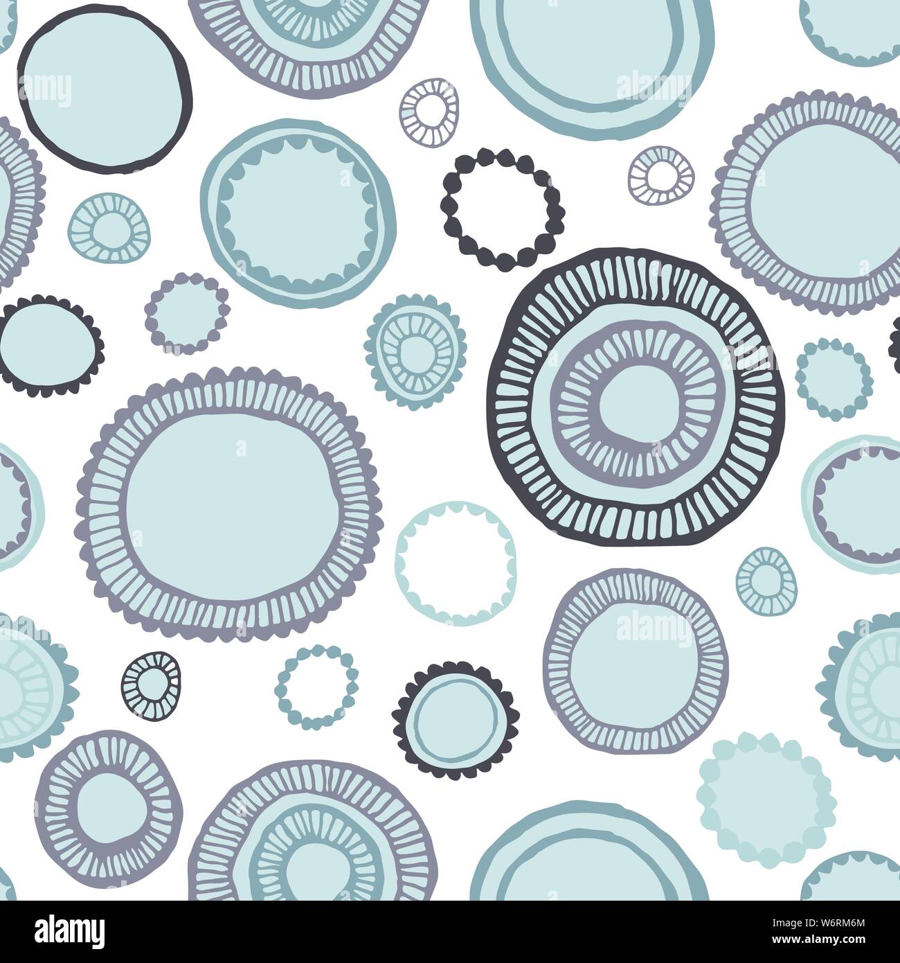 Seamless color pattern with circles. Vector illustration Stock Vector