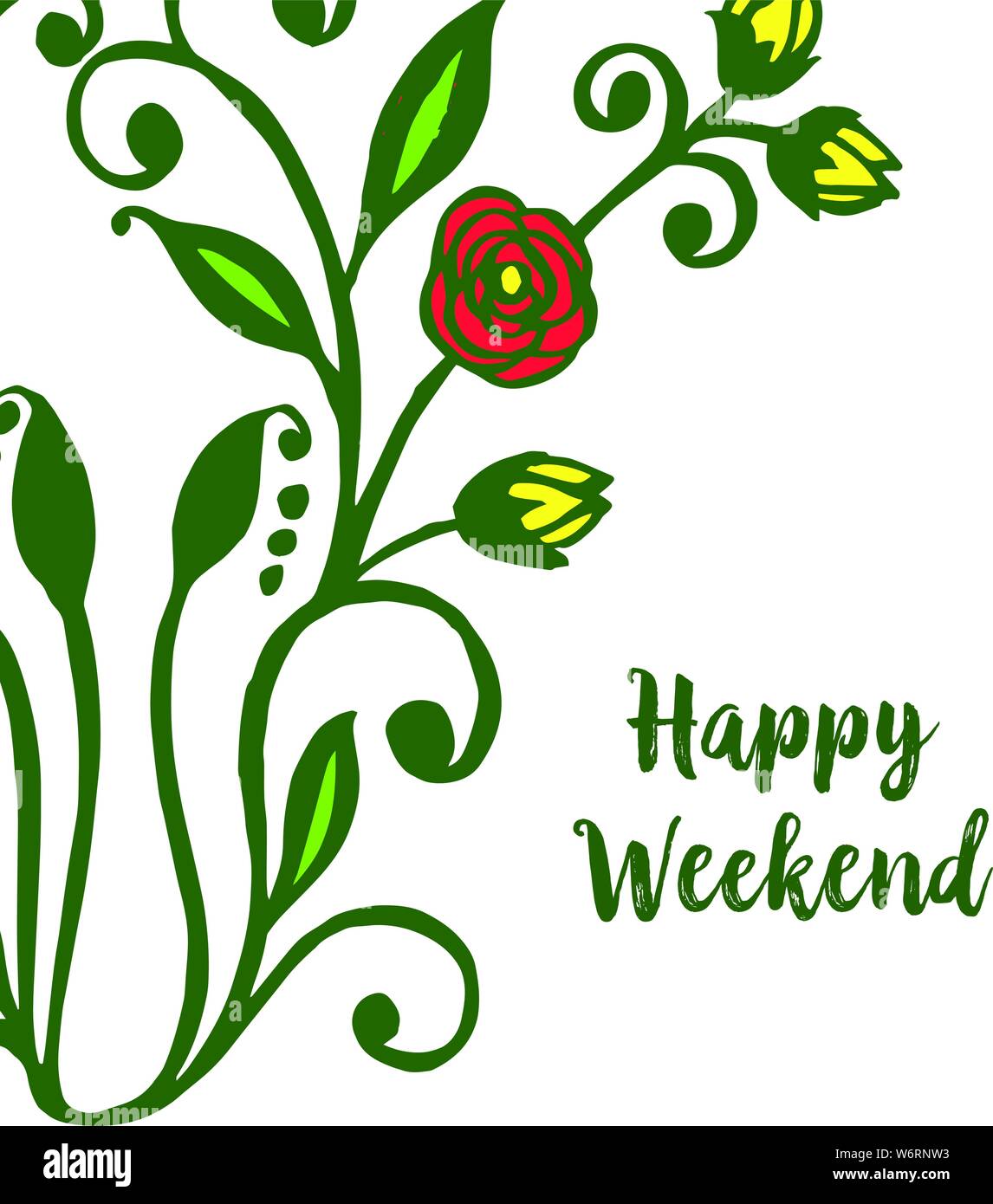 Happy weekend, beautiful greeting card background or banner, with ...