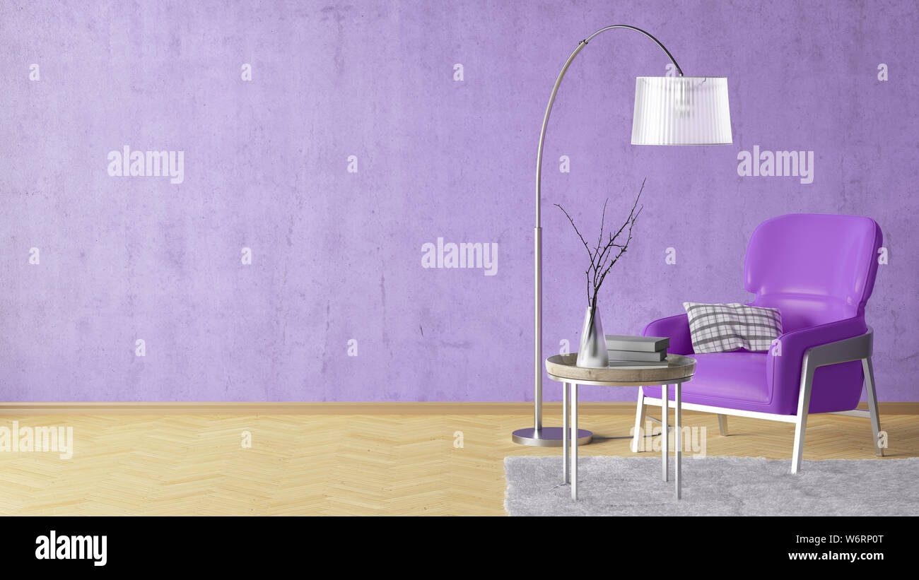 purple floor lamp