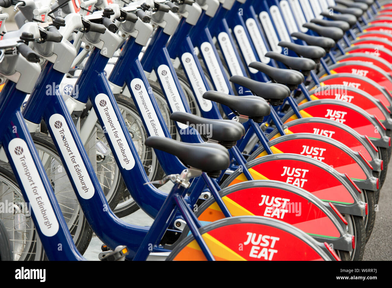 Just Eat sponsored bike hire part of the Transport for Edinburgh