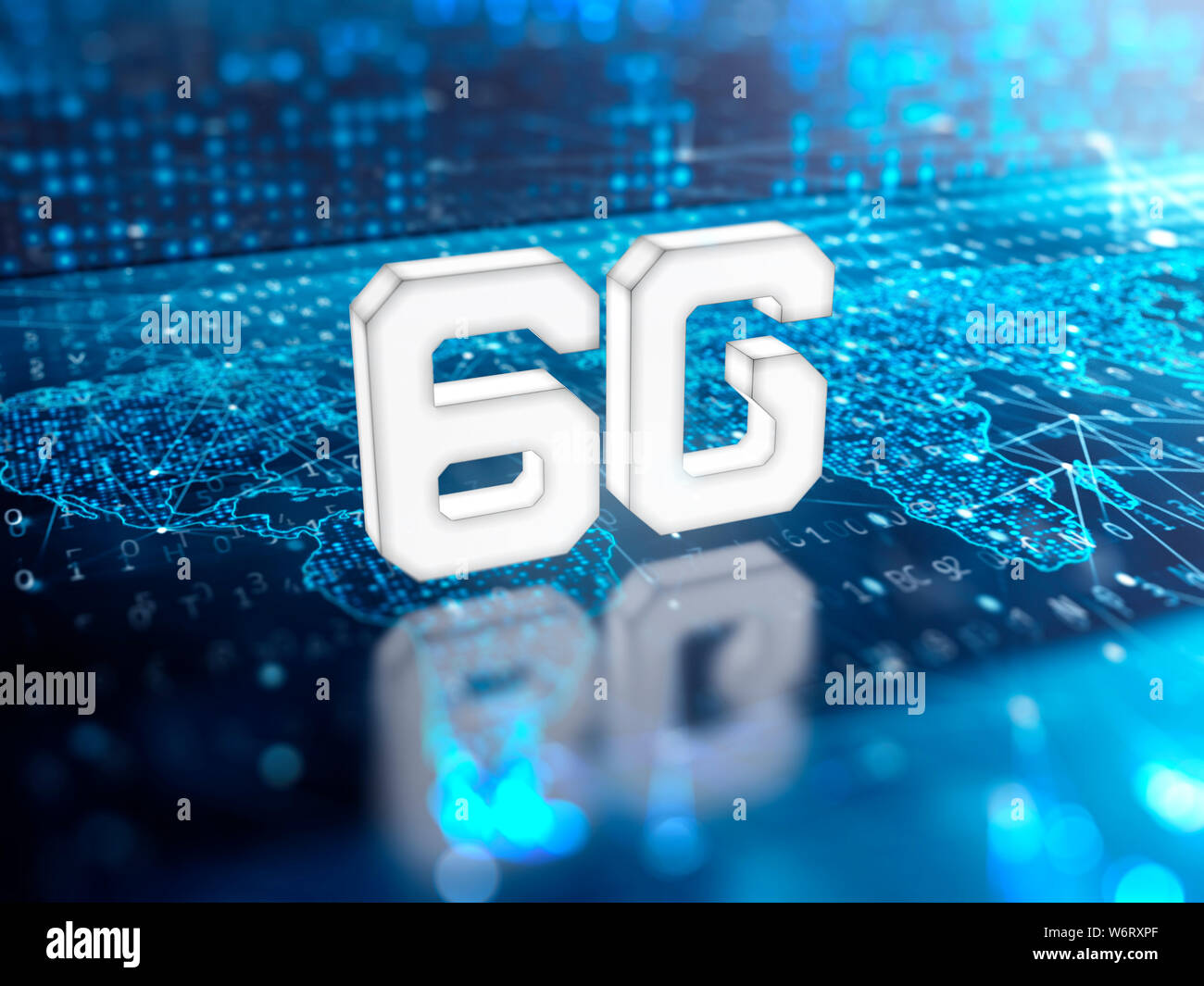 6G technology, conceptual illustration. Stock Photo