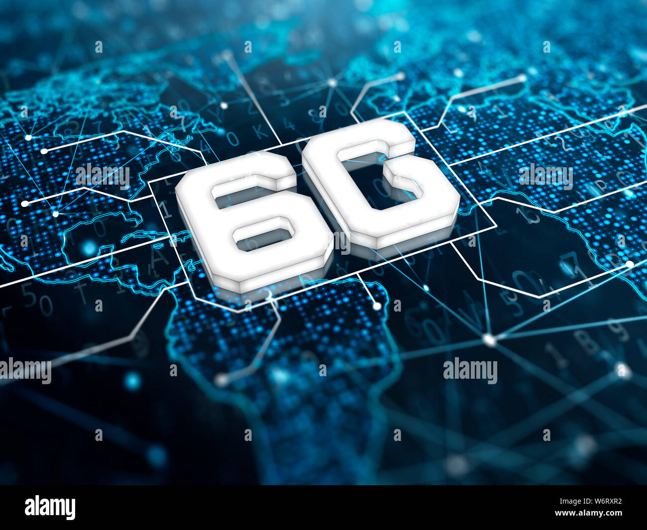 6G technology, conceptual illustration. Stock Photo