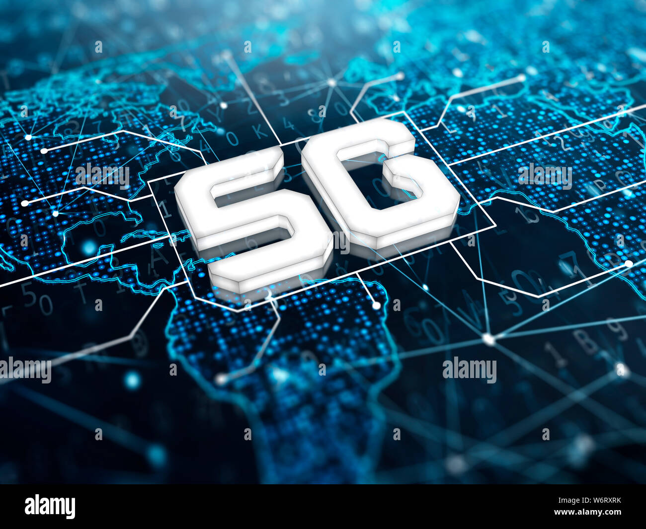 5G technology, conceptual illustration. Stock Photo
